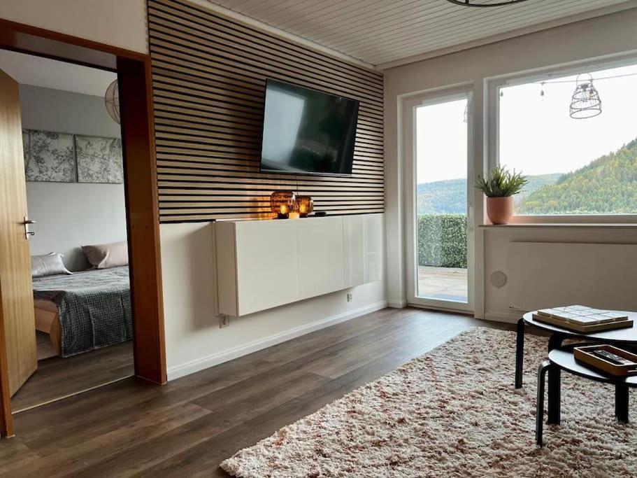 Wohnen Im Schwarzwald Mit Panoramablick Apartman Bad Herrenalb Kültér fotó